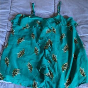 Feather silky tank top